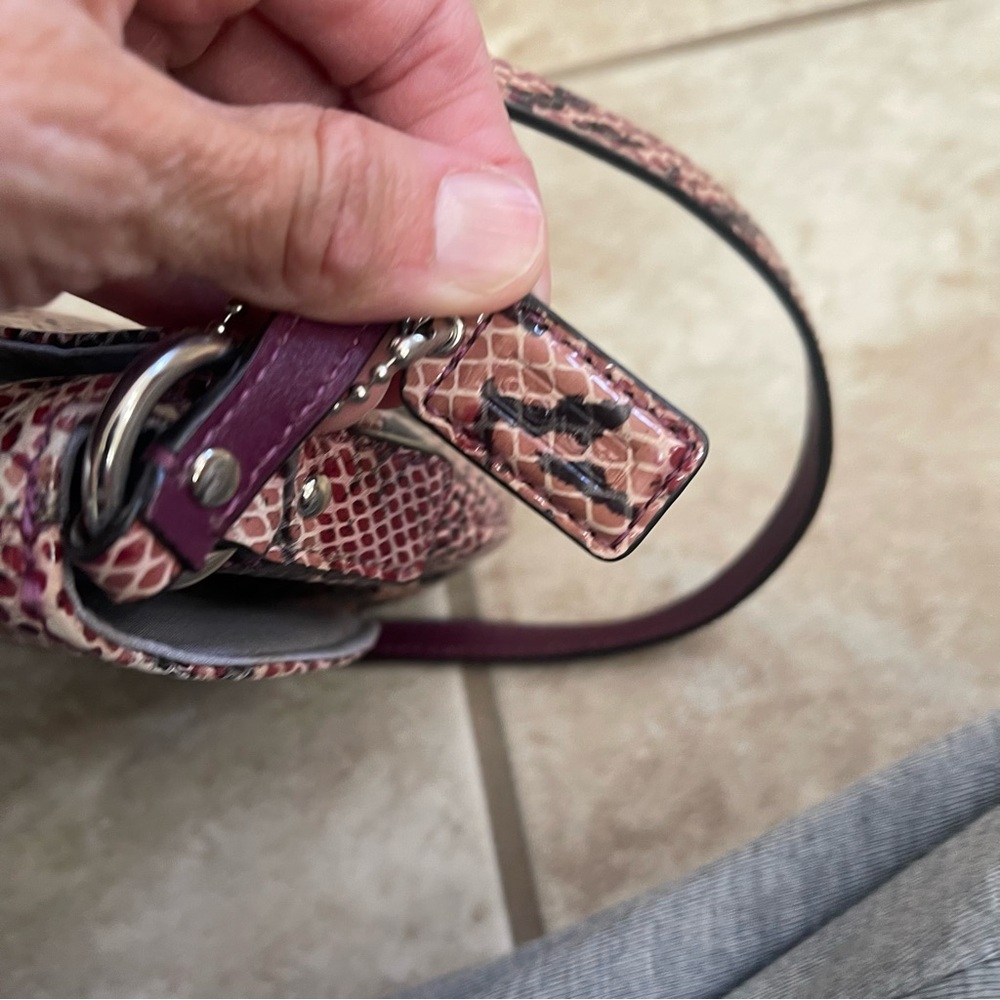 Coach Soho Puple Python Snakeskin Leather Mini Cr… - image 4